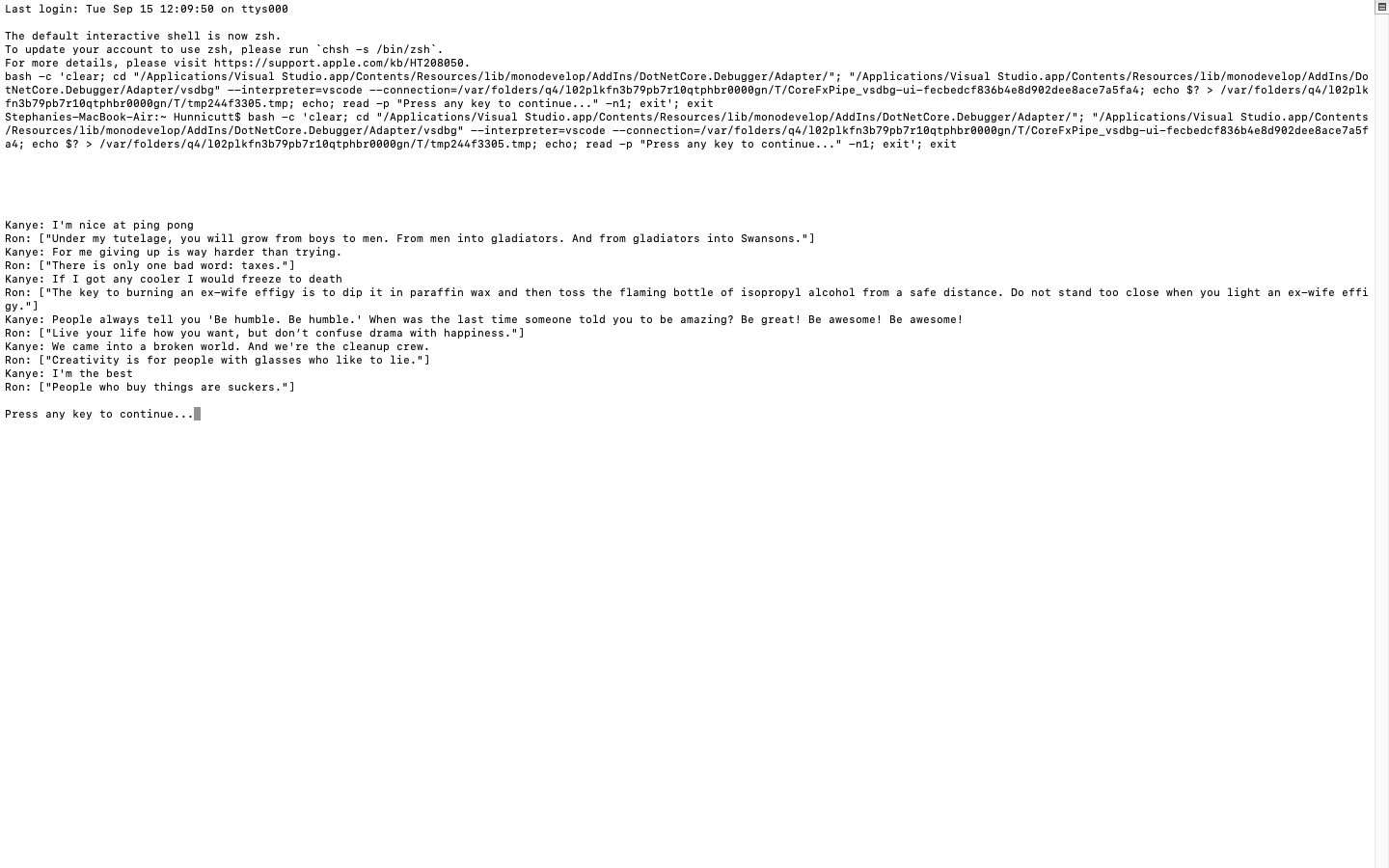 DapperDepartmentRepository ScreenCap